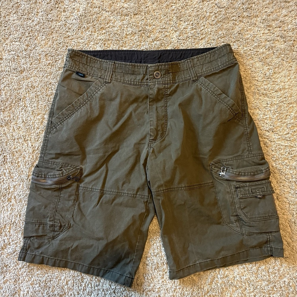 Kuhl Cargo Short 34 Olive/Brown Patina Dye Gorpcore Hiking